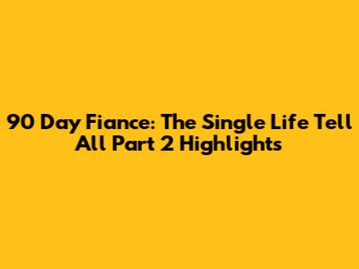 90 Day Fiance: The Single Life Tell All Part 2 Highlights