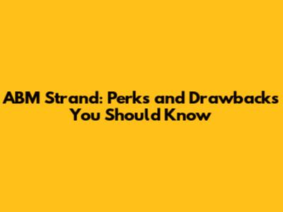 ABM Strand: Perks and Drawbacks You Should Know