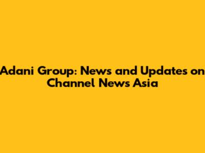 Adani Group: News and Updates on Channel News Asia