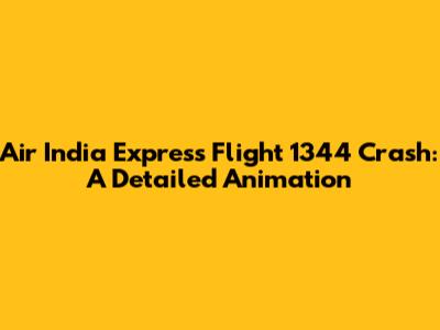 Air India Express Flight 1344 Crash: A Detailed Animation