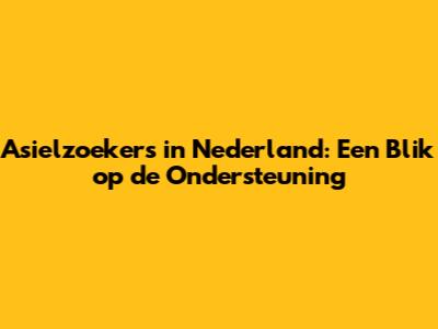 Asielzoekers in Nederland: Een Blik op de Ondersteuning