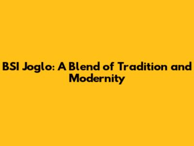 BSI Joglo: A Blend of Tradition and Modernity
