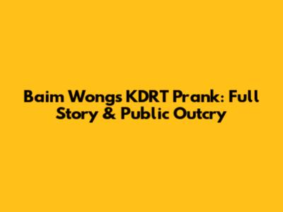 Baim Wong's KDRT Prank: Full Story & Public Outcry