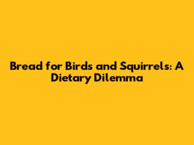 Bread for Birds and Squirrels: A Dietary Dilemma