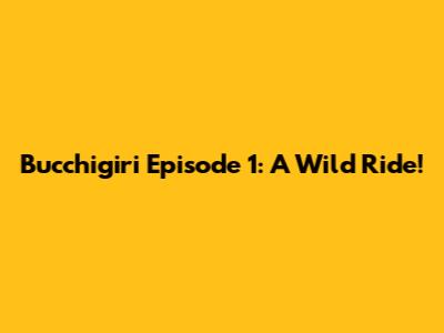 Bucchigiri Episode 1: A Wild Ride!