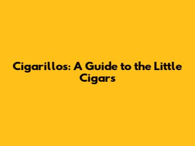 Cigarillos: A Guide to the Little Cigars