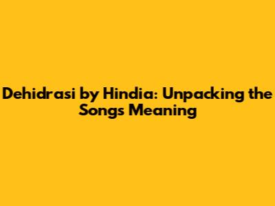 Dehidrasi by Hindia: Unpacking the Song's Meaning