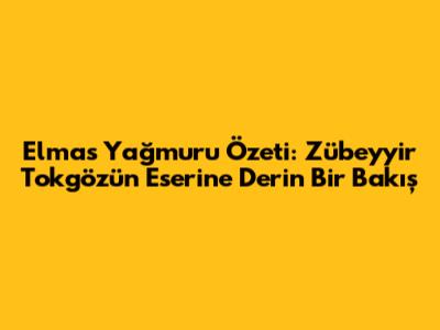 Elmas Yağmuru Özeti: Zübeyyir Tokgöz'ün Eserine Derin Bir Bakış
