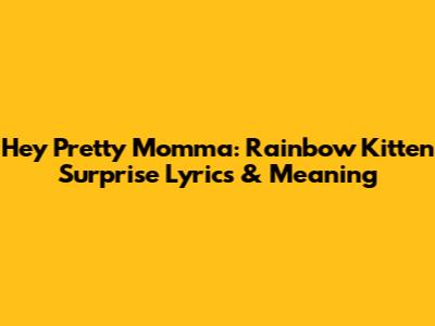 Hey Pretty Momma: Rainbow Kitten Surprise Lyrics & Meaning