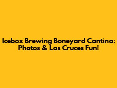 Icebox Brewing Boneyard Cantina: Photos & Las Cruces Fun!