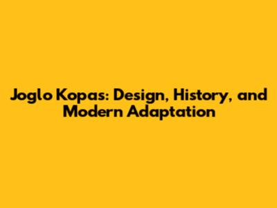 Joglo Kopas: Design, History, and Modern Adaptation