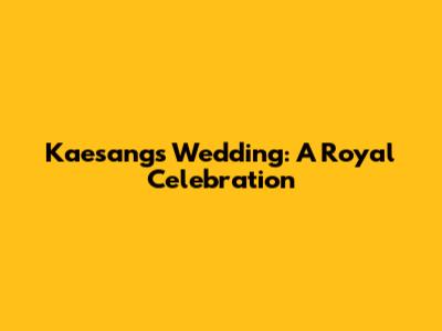 Kaesang's Wedding: A Royal Celebration