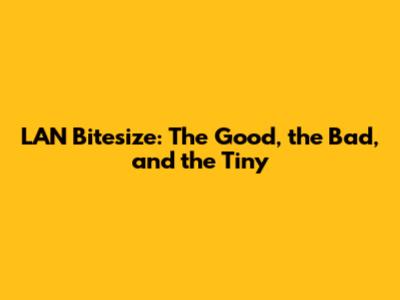 LAN Bitesize: The Good, the Bad, and the Tiny