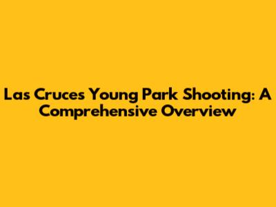 Las Cruces Young Park Shooting: A Comprehensive Overview
