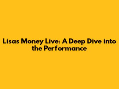 Lisa's 'Money' Live: A Deep Dive into the Performance