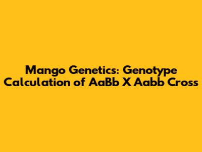 Mango Genetics: Genotype Calculation of AaBb X Aabb Cross