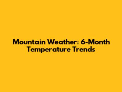 Mountain Weather: 6-Month Temperature Trends