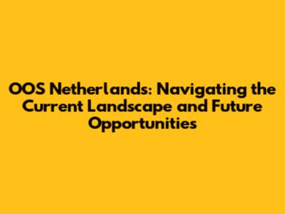 OOS Netherlands: Navigating the Current Landscape and Future Opportunities