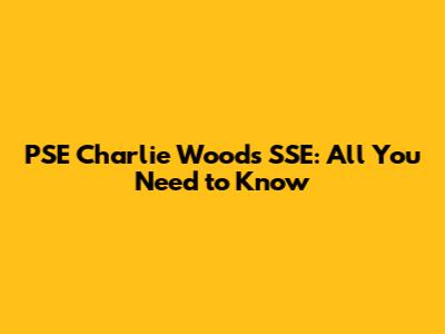 PSE Charlie Woods SSE: All You Need to Know