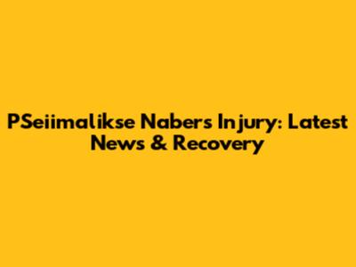 PSeiimalikse Nabers Injury: Latest News & Recovery
