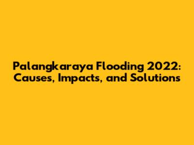 Palangkaraya Flooding 2022: Causes, Impacts, and Solutions