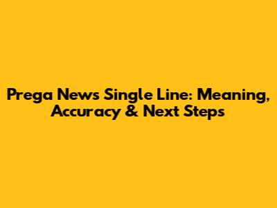 Prega News Single Line: Meaning, Accuracy & Next Steps