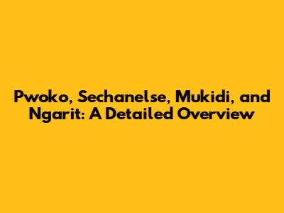 Pwoko, Sechanelse, Mukidi, and Ngarit: A Detailed Overview