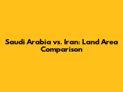 Saudi Arabia vs. Iran: Land Area Comparison