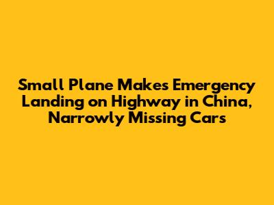 Small Plane Makes Emergency Landing on Highway in China, Narrowly Missing Cars