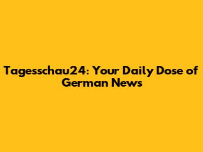 Tagesschau24: Your Daily Dose of German News