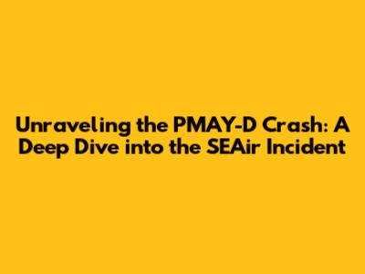 Unraveling the PMAY-D Crash: A Deep Dive into the SEAir Incident