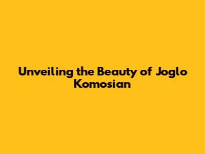 Unveiling the Beauty of Joglo Komosian