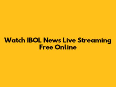 Watch IBOL News Live Streaming Free Online