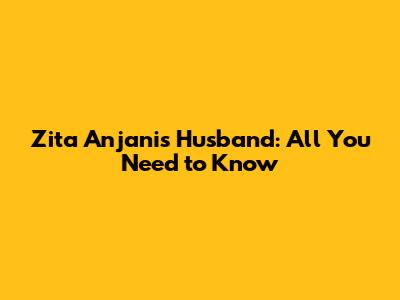 Zita Anjani's Husband: All You Need to Know